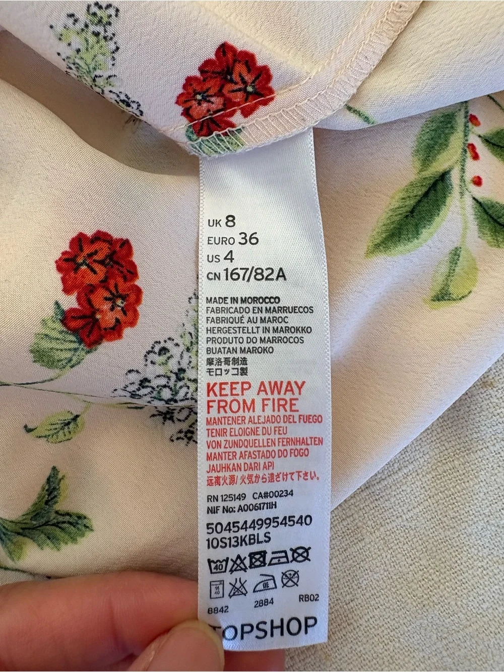 Topshop Light Pink Floral Button-Front Mini Dress - Picture 5 of 6